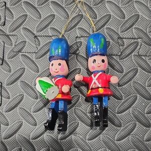 Vintage Colorful Toy Soldier Ornaments